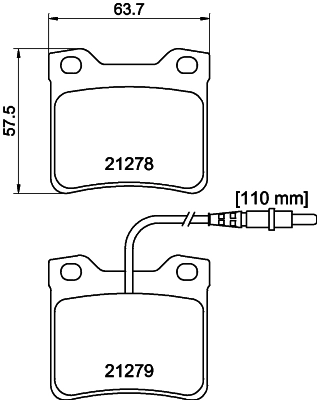 Kit de plaquettes de frein, frein à disque MINTEX MDB1442