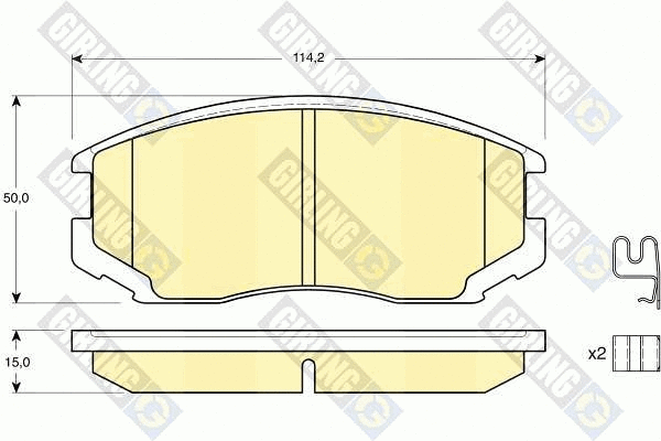 Kit de plaquettes de frein, frein à disque GIRLING 6132149