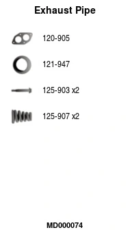 Tuyau d'échappement FA1 MD000074