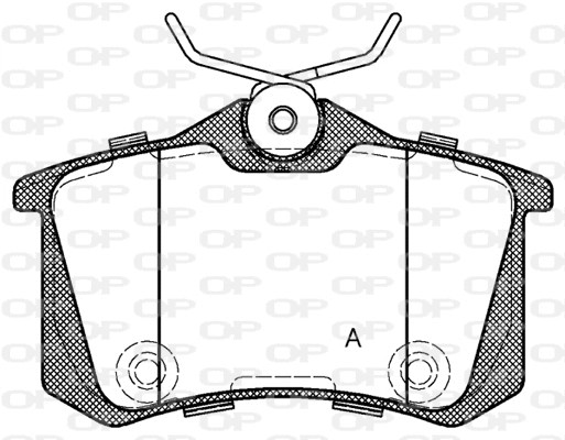 Kit de plaquettes de frein, frein à disque OPEN PARTS BPA0263.74