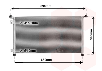 Condenseur, climatisation VAN WEZEL 25005210