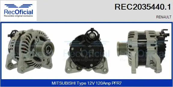 Alternateur RECOFICIAL REC2035440.1