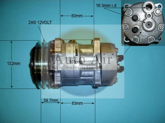 Compresseur, climatisation AUTO AIR GLOUCESTER 14-7743