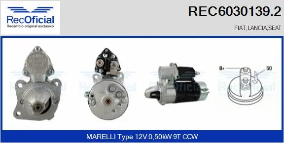 Démarreur RECOFICIAL REC6030139.2