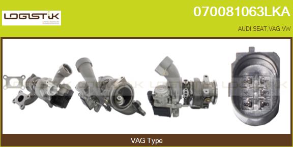 Turbocompresseur, suralimentation LGK 070081063LKA