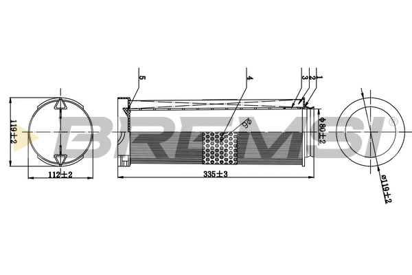 Filtre à air BREMSI FA0542