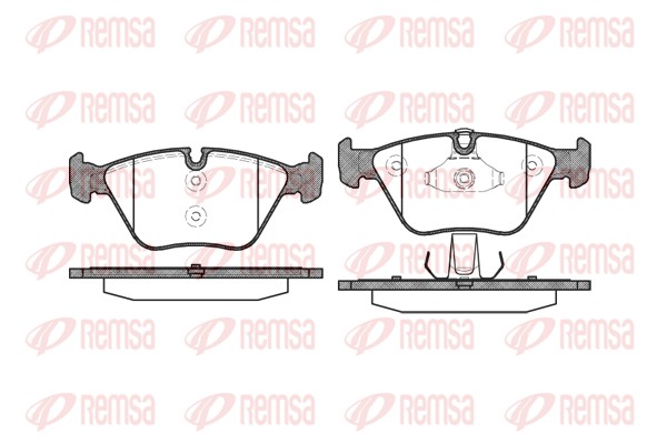 Kit de plaquettes de frein, frein à disque REMSA 0963.10