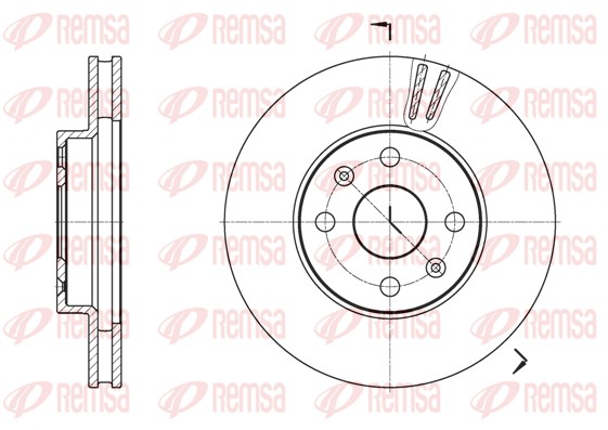 Disque de frein REMSA 61848.10