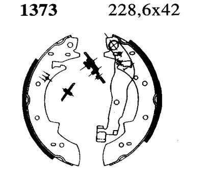 Jeu de mâchoires de frein BSF 01373