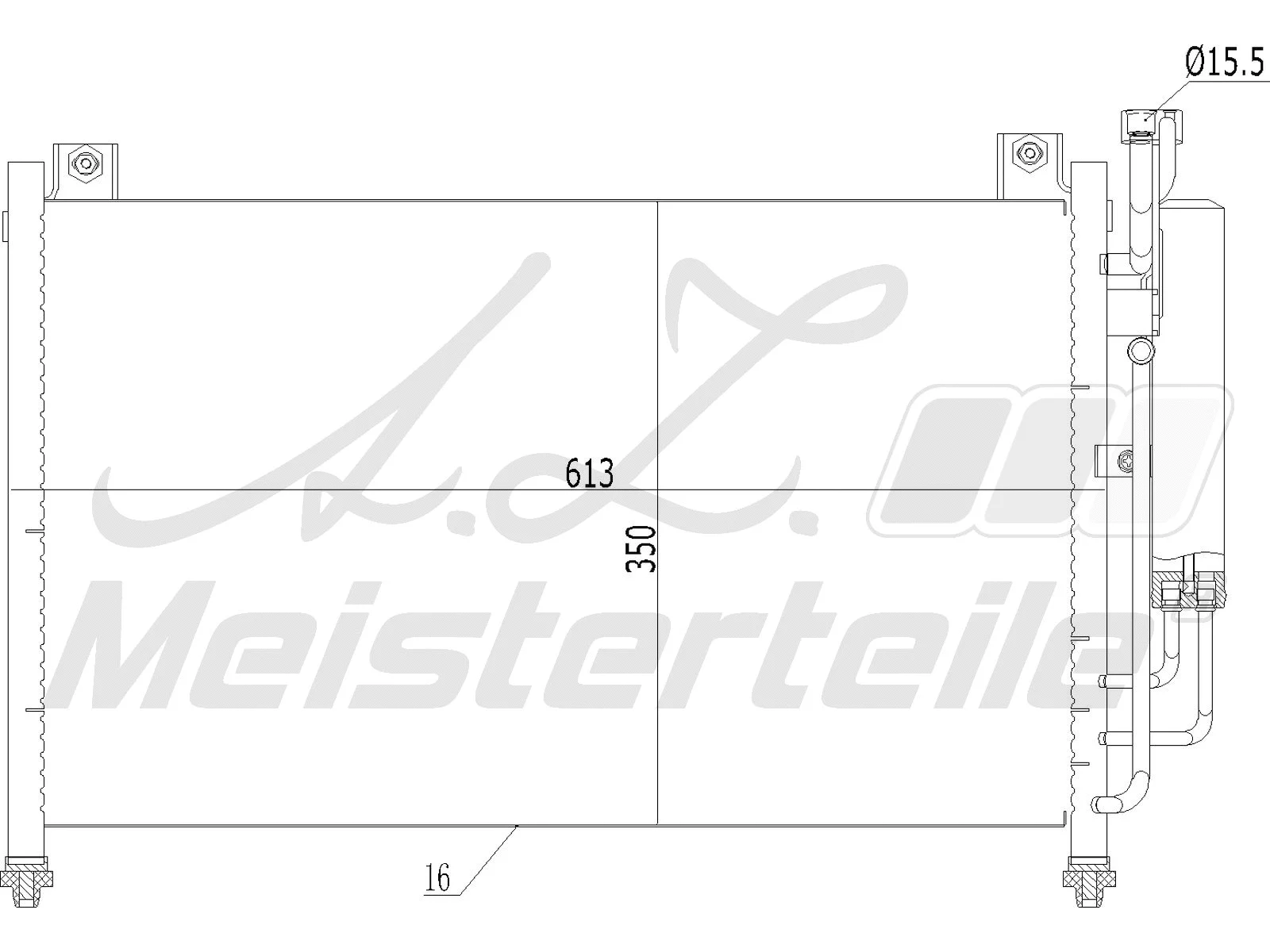 Condenseur, climatisation A.Z. Meisterteile AZMT-45-030-1003
