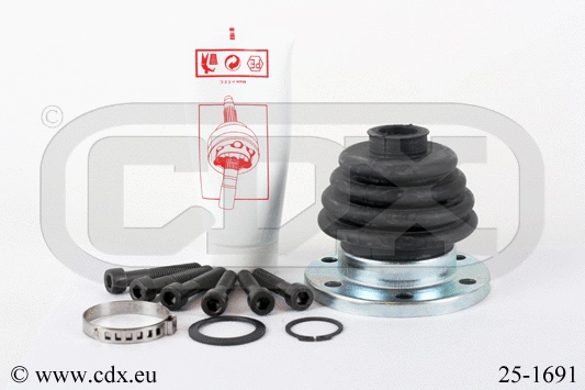 Jeu de joints-soufflets, arbre de commande CDX 25-1691