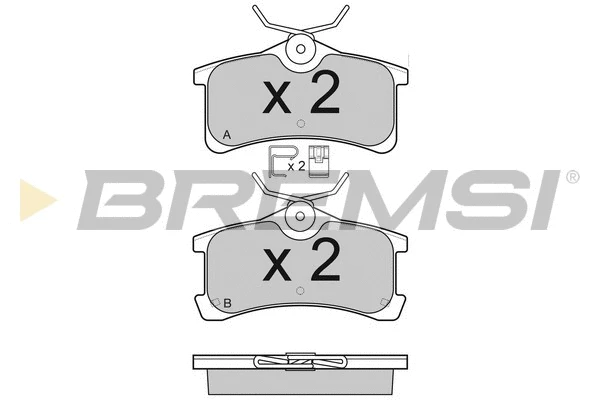 Kit de plaquettes de frein, frein à disque BREMSI BP3107