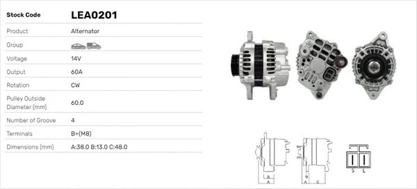 Alternateur LUSA LEA0201