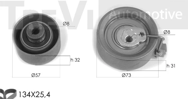 Kit de courroie crantée TREVI AUTOMOTIVE KD1258