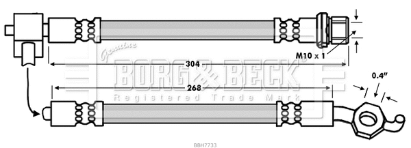 Flexible de frein BORG & BECK BBH7733