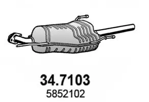 Silencieux arrière ASSO 34.7103