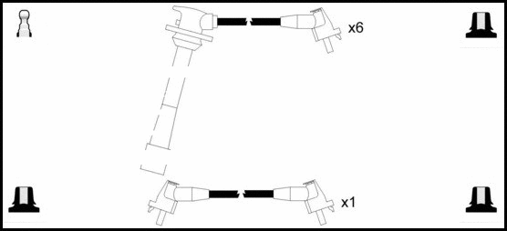 Kit de câbles d'allumage LEMARK HOES458
