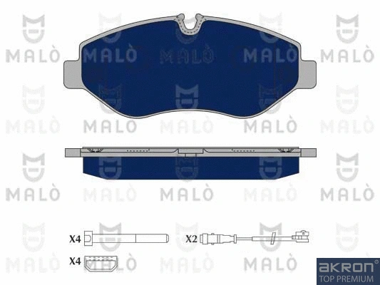 Kit de plaquettes de frein, frein à disque AKRON-MALÒ 1050230