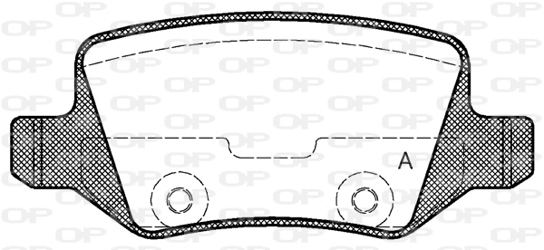 Kit de plaquettes de frein, frein à disque OPEN PARTS BPA0818.00