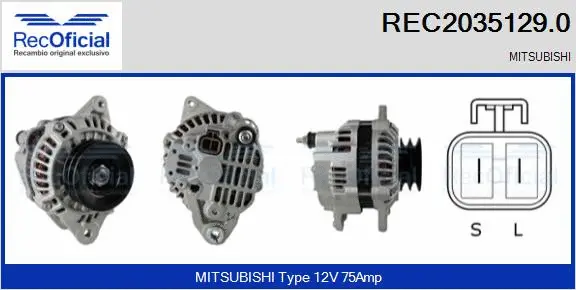 Alternateur RECOFICIAL REC2035129.0