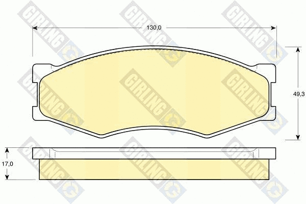 Kit de plaquettes de frein, frein à disque GIRLING 6103189