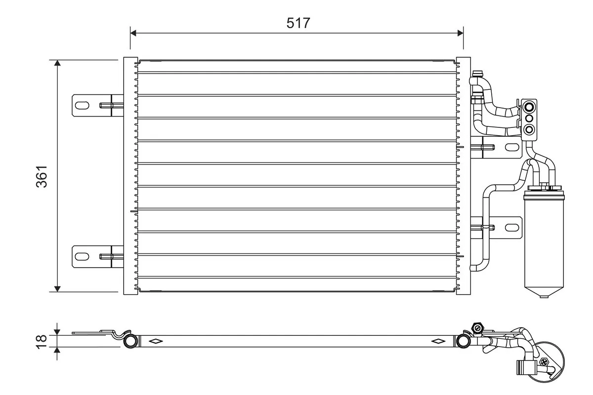 Condenseur, climatisation VALEO 814014