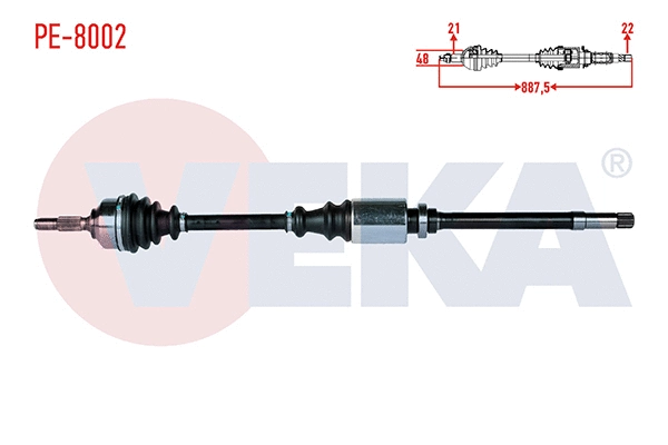 Arbre de transmission VEKA PE-8002