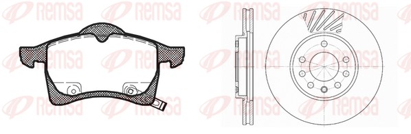 Kit de freins, frein à disques REMSA 8683.00