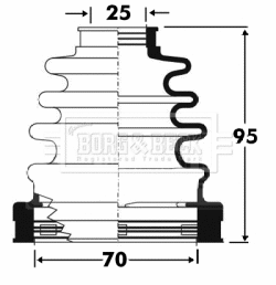 Jeu de joints-soufflets, arbre de commande BORG & BECK BCB2864