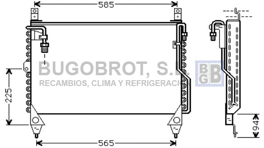 Condenseur, climatisation BUGOBROT 62-MS5242