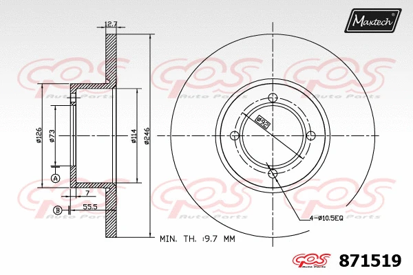 Disque de frein MAXTECH 871519