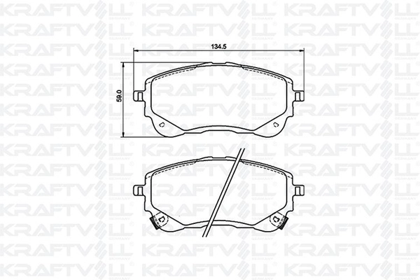 Kit de plaquettes de frein, frein à disque KRAFTVOLL GERMANY 07010111