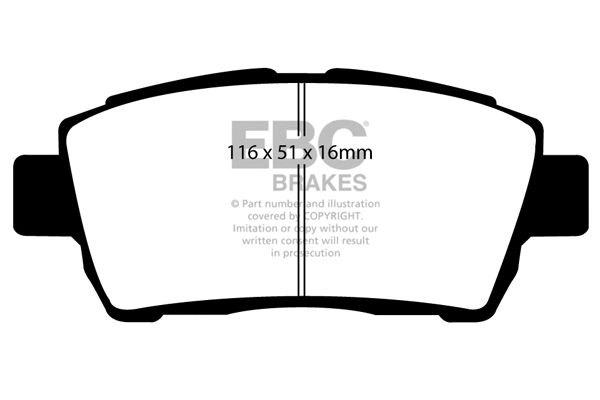 Kit de plaquettes de frein, frein à disque EBC Brakes DP21295