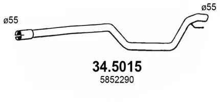 Tuyau d'échappement ASSO 34.5015