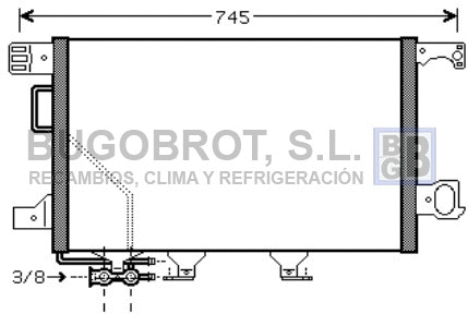 Condenseur, climatisation BUGOBROT 62-MS5435