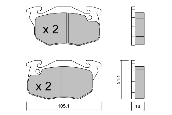 Kit de plaquettes de frein, frein à disque AISIN BPPE-1013