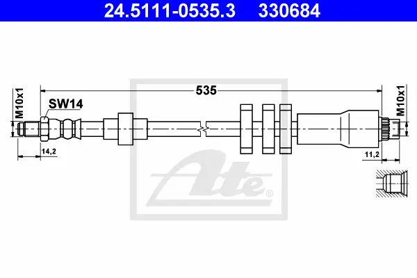 Flexible de frein ATE-APAC 24.5111-0535.3