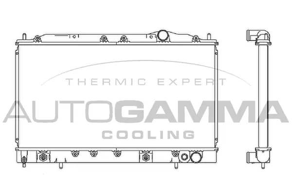 Radiateur, refroidissement du moteur AUTOGAMMA 103163