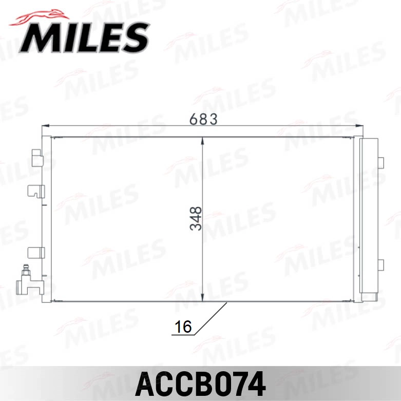 Condenseur, climatisation MILES ACCB074