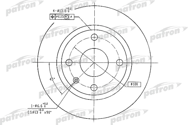 Disque de frein PATRON PBD1533