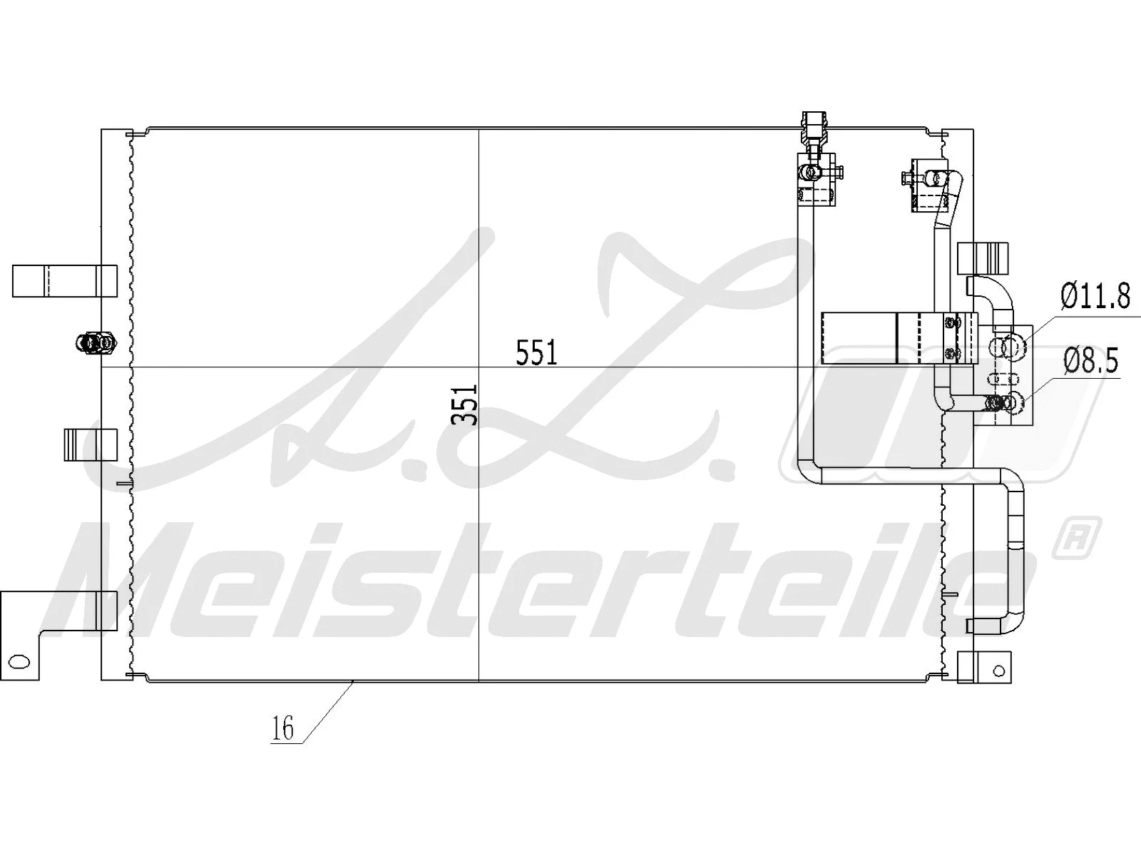 Condenseur, climatisation A.Z. Meisterteile AZMT-45-030-1507