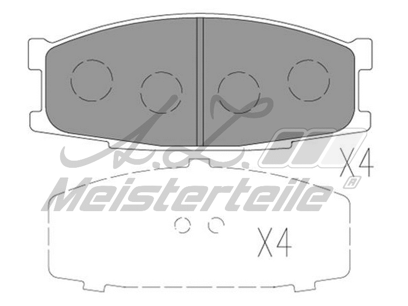 Kit de plaquettes de frein, frein à disque A.Z. Meisterteile AZMT-44-022-2119