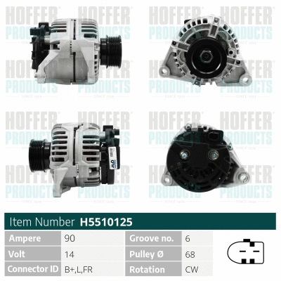 Alternateur HOFFER H5510125