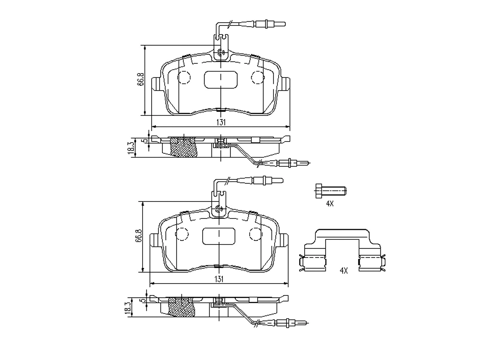 Kit de plaquettes de frein, frein à disque A.Z. Meisterteile AZMT-44-022-1199