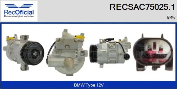 Compresseur, climatisation RECOFICIAL RECSAC75025.1