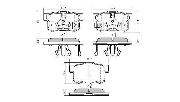 Kit de plaquettes de frein, frein à disque FREMAX FBP-0860