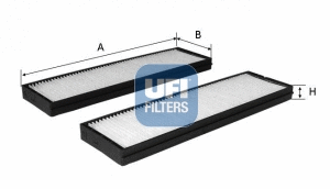 Filtre, air de l'habitacle UFI 53.163.00
