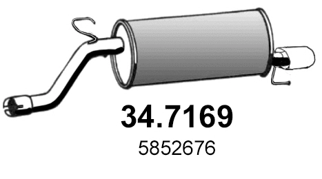 Silencieux arrière ASSO 34.7169