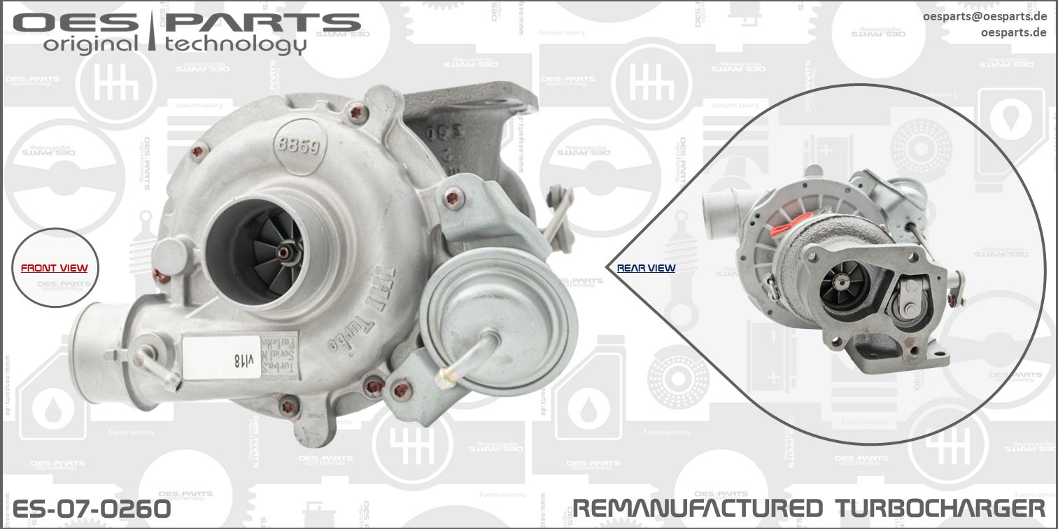 Turbocompresseur, suralimentation OES PARTS ES-07-0260