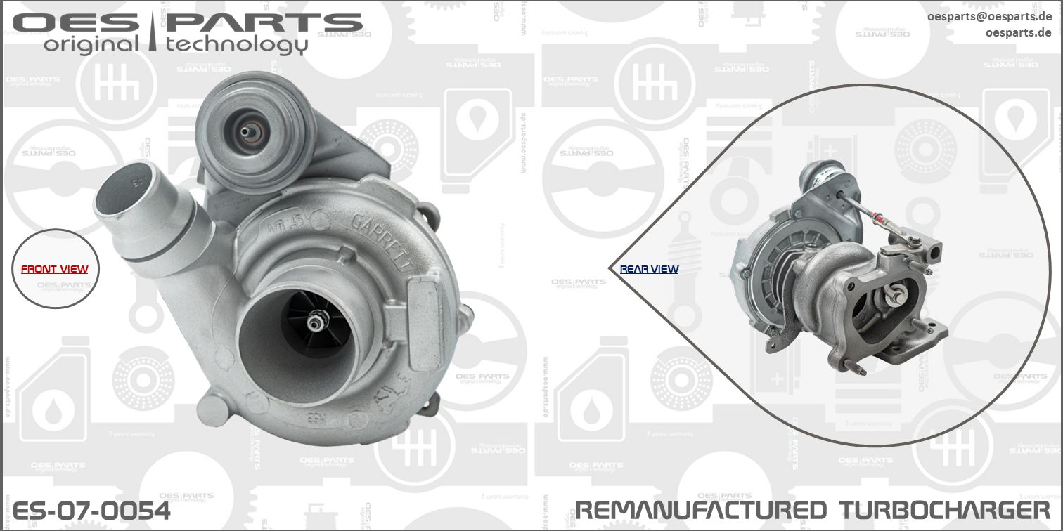 Turbocompresseur, suralimentation OES PARTS ES-07-0054